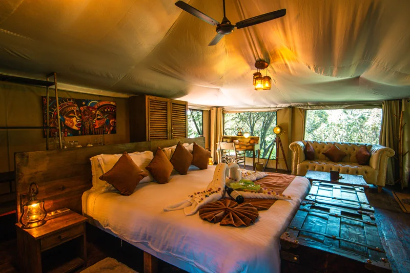 Private tented suite at Ilora Retreats