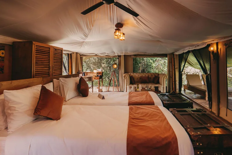 Private tented suite at Ilora Retreats, view 2